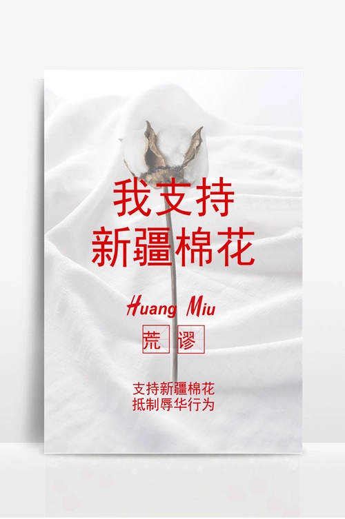 简约风新疆棉花宣传海报