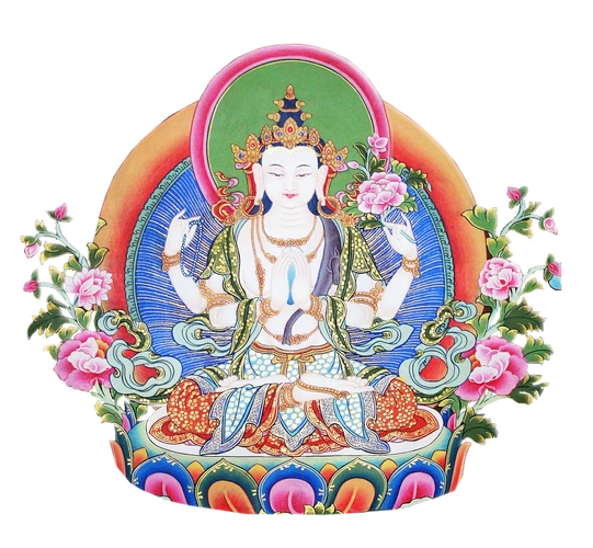 观世音菩萨虽然是以菩萨的身份在南瞻部洲弘扬佛法,但在佛经中早已授