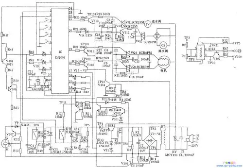 海棠xqb421全自动洗衣机电路