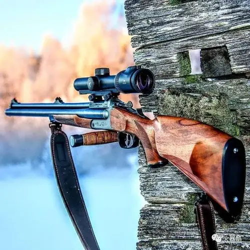 画中有画融入自然美景之中的猎枪美图