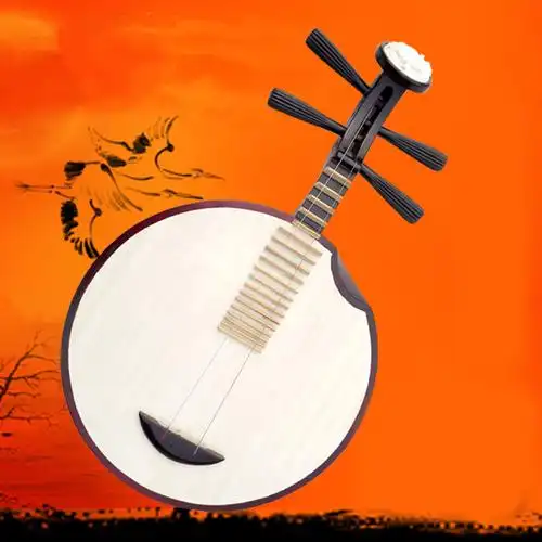 乐器民族弹拨红色硬木民乐京剧月琴厂家促销月琴