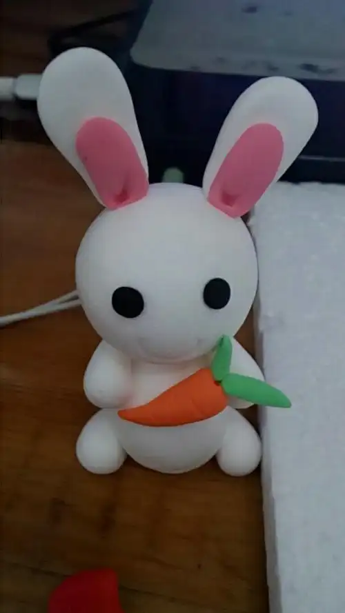 特别可爱的小白兔子超轻粘土玩偶做法