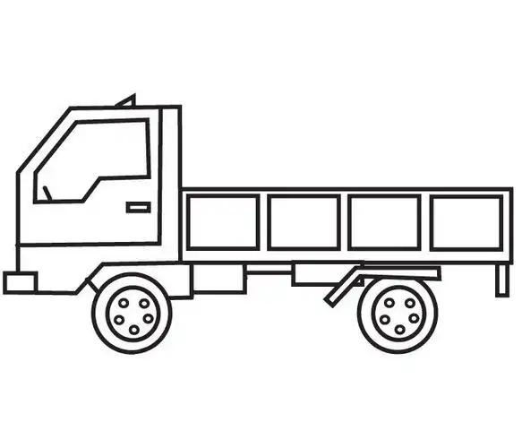 货运卡车,图片,简笔画-学笔画