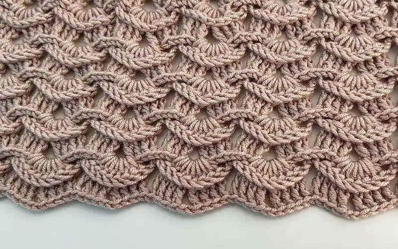 【钩编花型】好看的中细毛线编织波浪纹麟形图案 适合制作毛衣宝宝