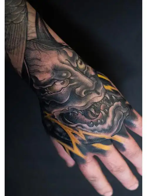 手背般若_纹身图案手稿图片_景.的纹身作品集