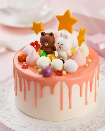 味多美生日蛋糕北京同城配送生日聚会大黑爱小白