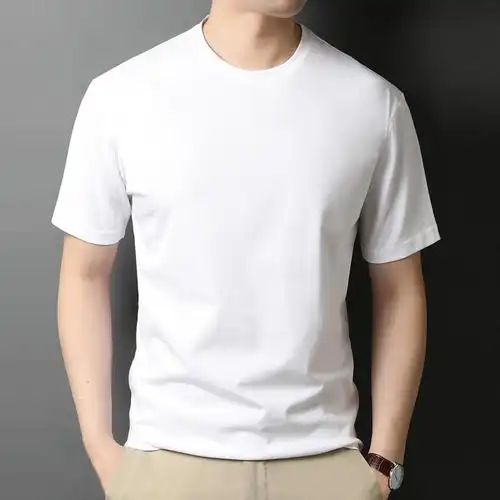 新疆棉花重磅纯棉圆领打底t恤短袖t恤男宽松夏半袖男士打底衫