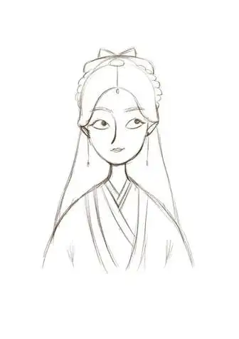 白素贞简笔画白素贞简笔画全身