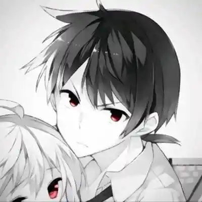 黑白系伤感动漫伴侣头像