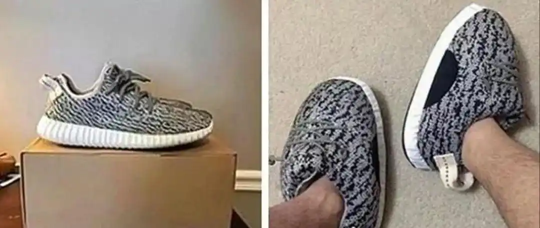 花了750美元买了一双yeezy,但这双鞋好像是棉拖鞋.