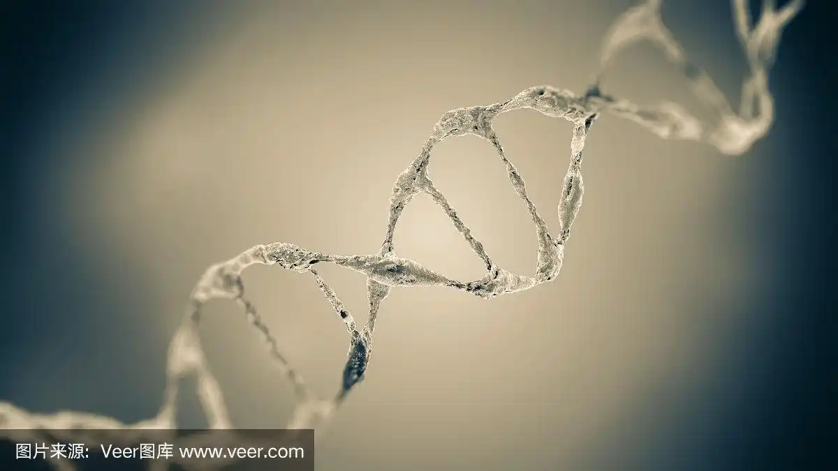 这一场景在显微镜下观察分子dna在黑暗的背景上.