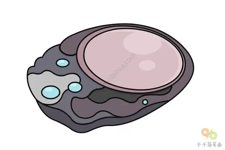 儿童简笔画砚台的画法