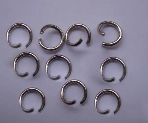 diy饰品配件小铁圈 单圈 开口圈 小圆环 白k色 多种规格