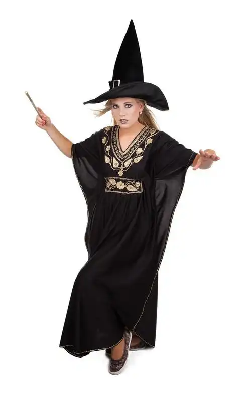 女巫,一个魔法的美丽女巫.在白色背景上孤立