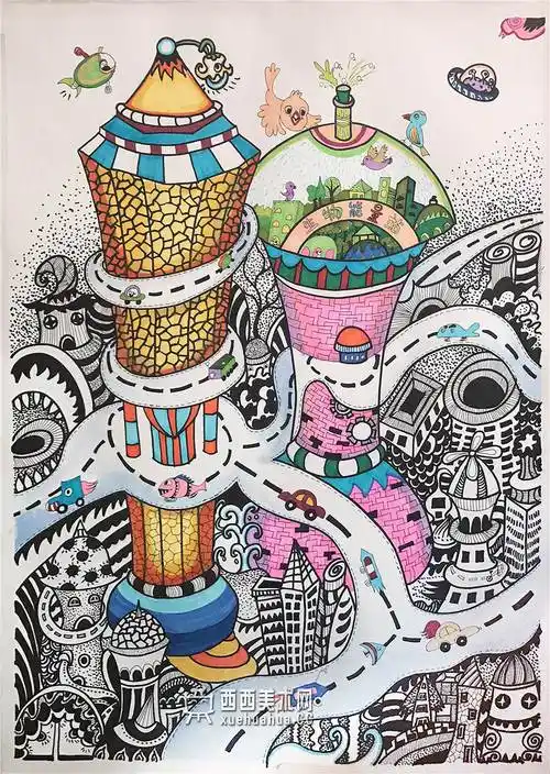 酒杯,水果,静物花瓶水粉画画法教程