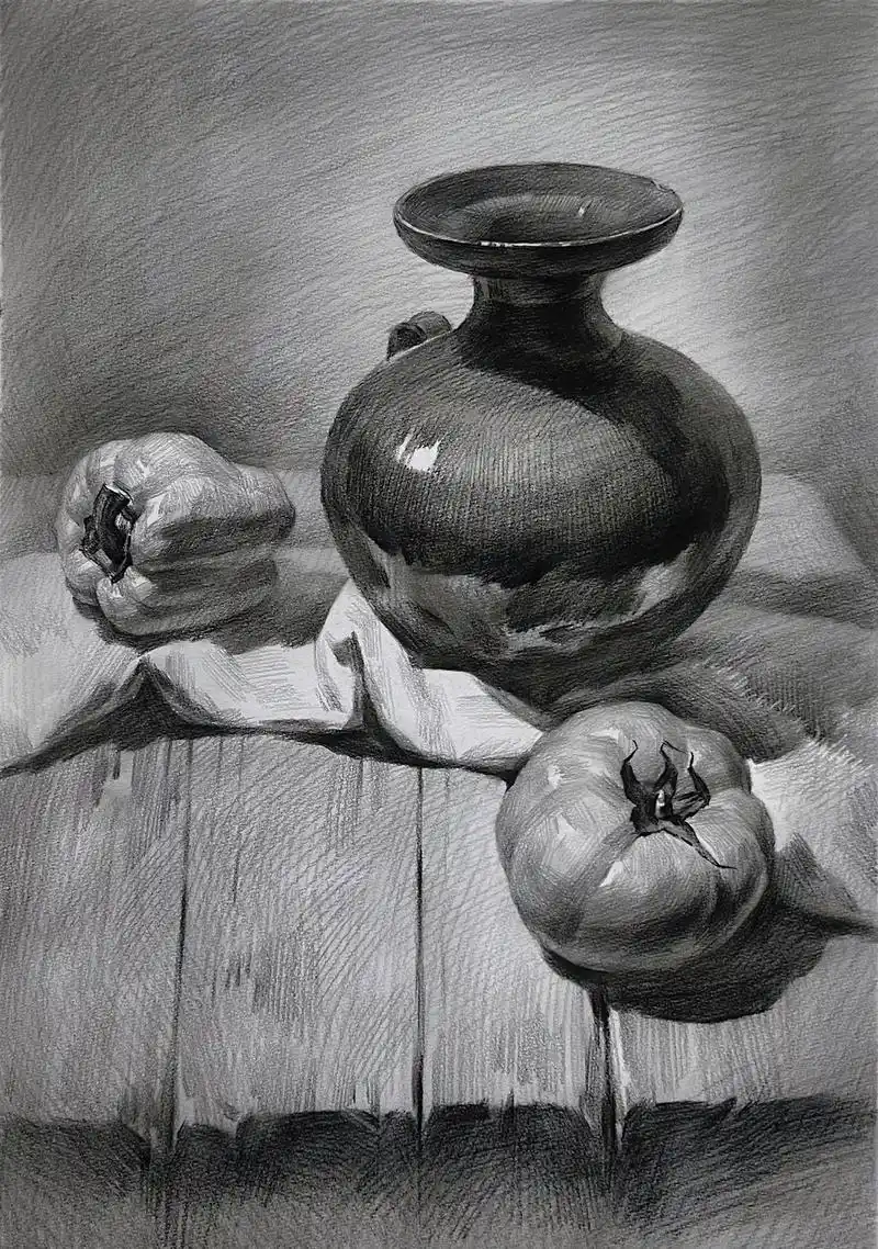 陶罐静物组合超详细步骤图,希望能对你有帮助#绘画 #美术生  - 抖音