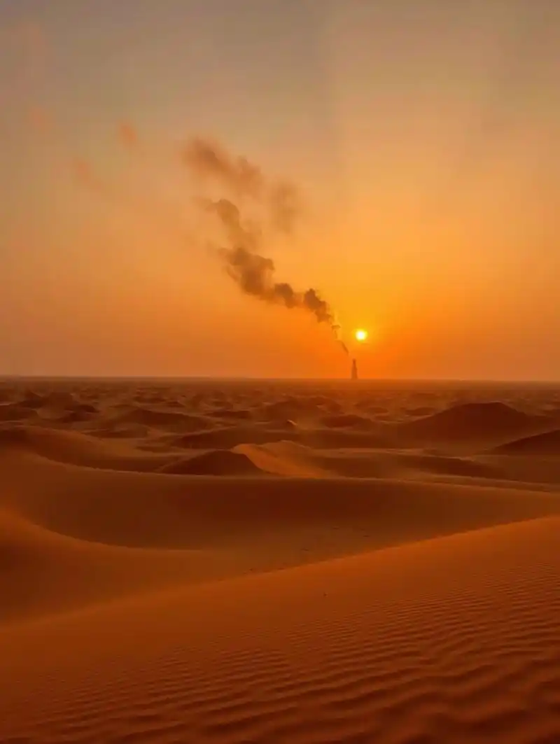 沙漠日落的绝美瞬间你见过沙漠的日落吗?那种感觉真的无法用语