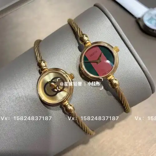 夏日必须拥有的手表gucci古驰中古手镯款表