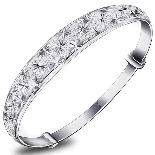 【超值限量】winy 唯一 s999千足银手镯 吉祥满天星(可拉伸) 古香古色