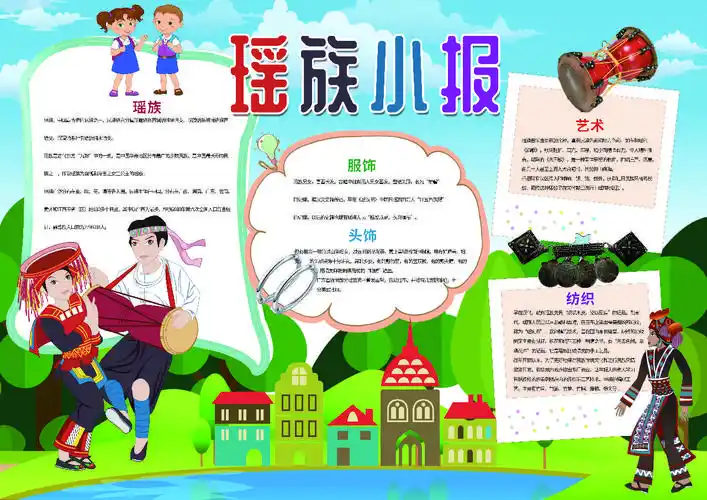 瑶族民族小报手抄报