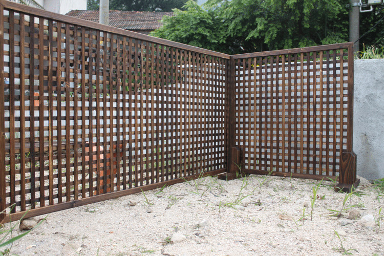 古之南碳化防腐木篱笆格栅花架网格爬藤架围栏护栏庭院户外隔断90180