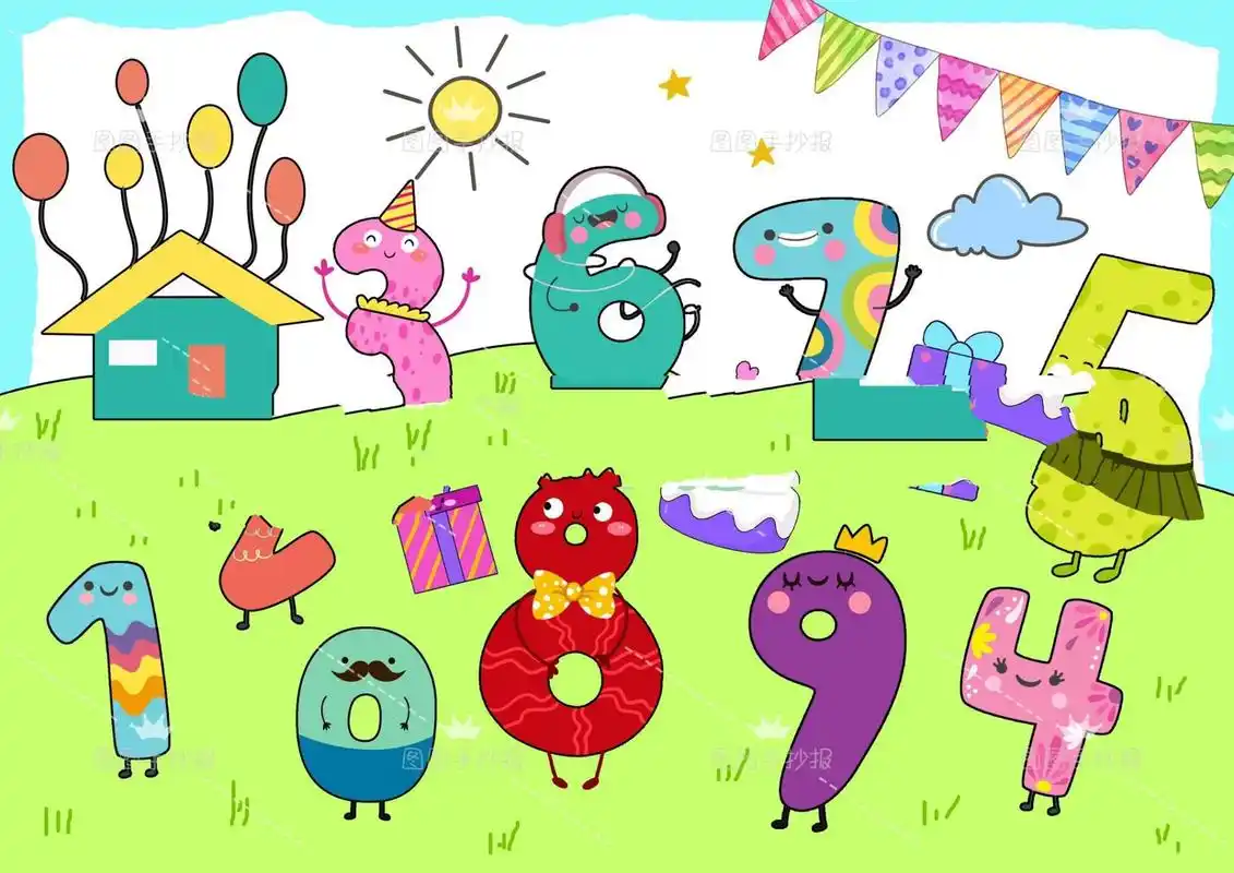 970-9趣味数字宝宝儿童绘画认识数字简笔画