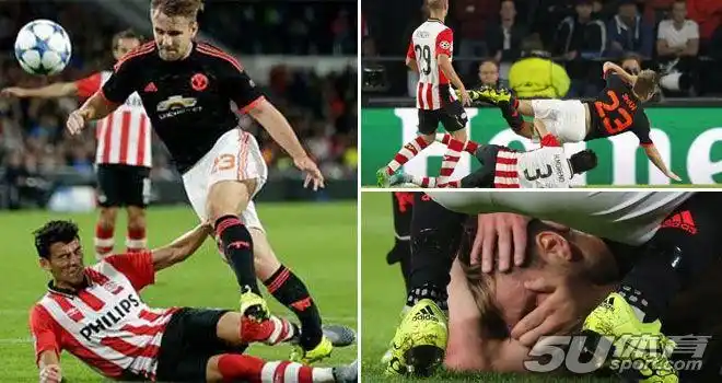 卢克肖被铲断腿瞬间