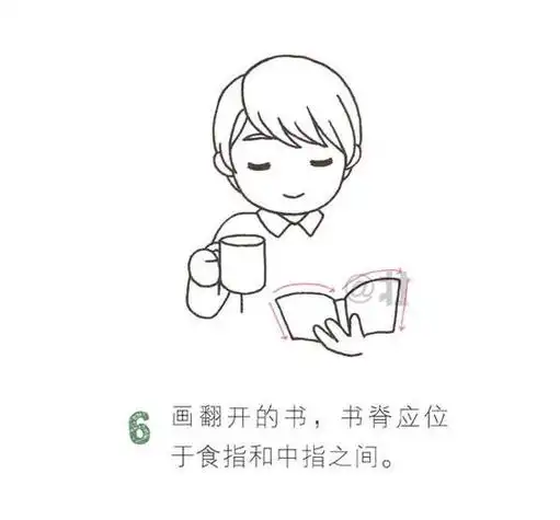 人捧着书的简笔画