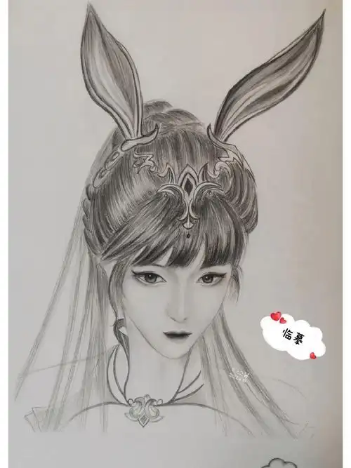 临摹大佬画的小舞,本来想学大佬用自动铅笔画,画得细细的线条,结果不