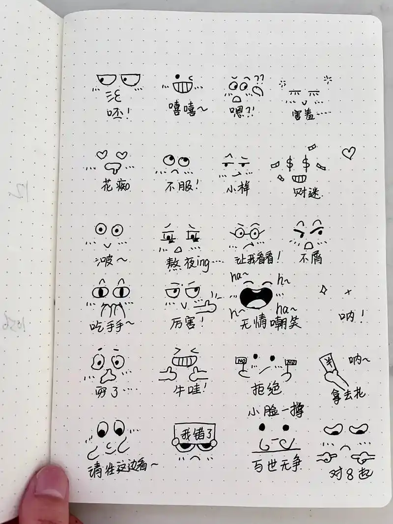 画个画吧 适合画在笔记本上可爱小表情#简笔画 #手帐 - 抖音