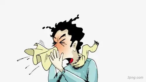 鼻炎患者png素材透明免抠图片卡通手绘