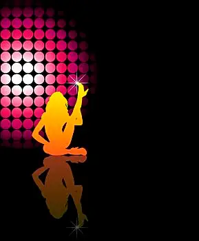 女孩,抬腿,拿着,巨大,迪斯科舞会,背景