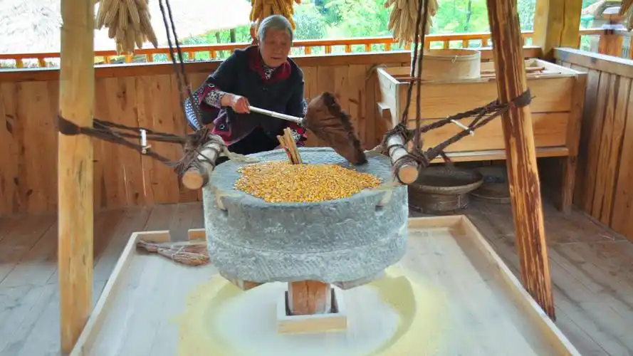 小院里的古老水磨坊!