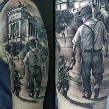 大手牵小手的亲情纹身图案(8/9)