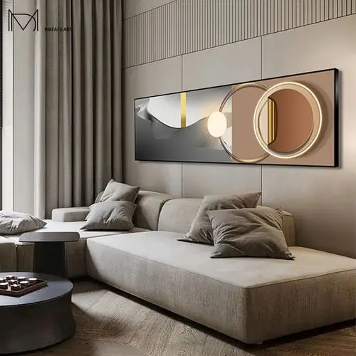 墨容意式轻奢客厅装饰画大气横幅沙发背景墙挂画现代装饰画