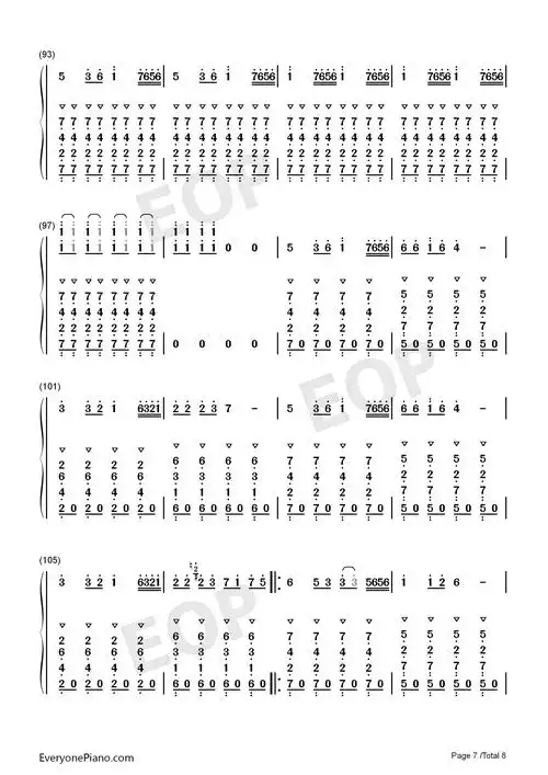 thespectrealanwalker双手简谱预览7