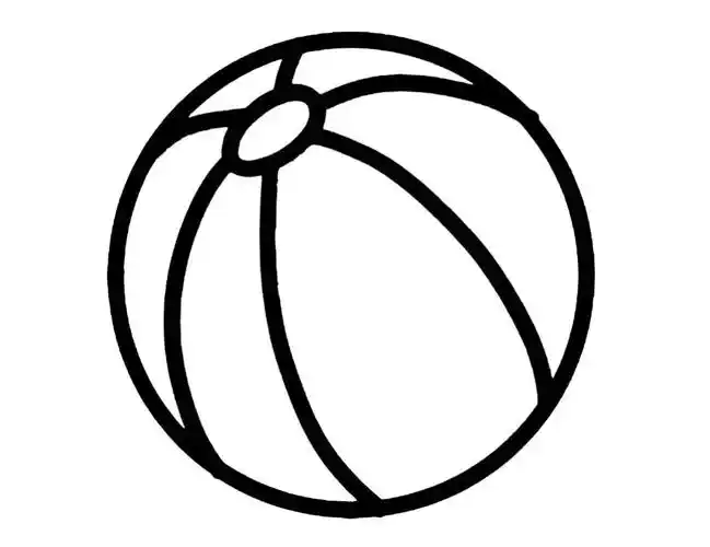 小班篮球球类#幼儿园小班美术  #涂色简笔画
