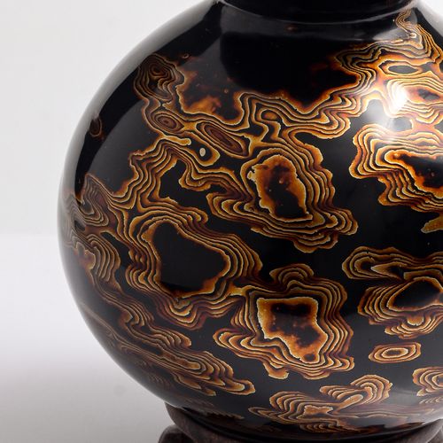 大号大漆葫芦云纹犀皮漆器陈设摆件非遗手工漆器