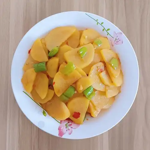 今日份学菜超级下饭的青椒炒土豆片75