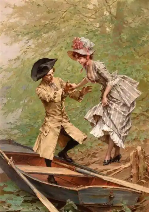 艺术名画中的浪漫爱情人物油画