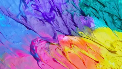 高清晰缤纷色彩的混合油漆画壁纸