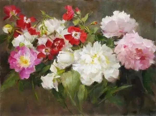 油画欣赏花卉静物
