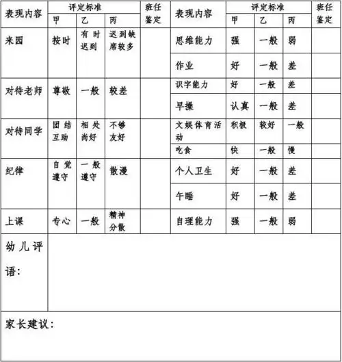 2014年幼儿园家庭报告书