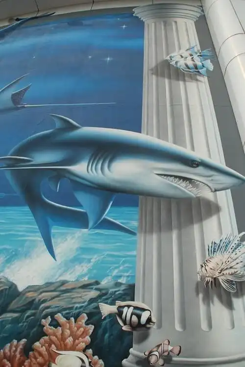 大型3d墙体壁画海地畅游3d墙体立体画