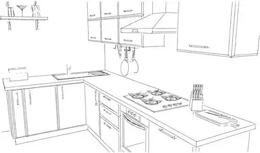 手绘厨房厨具图片