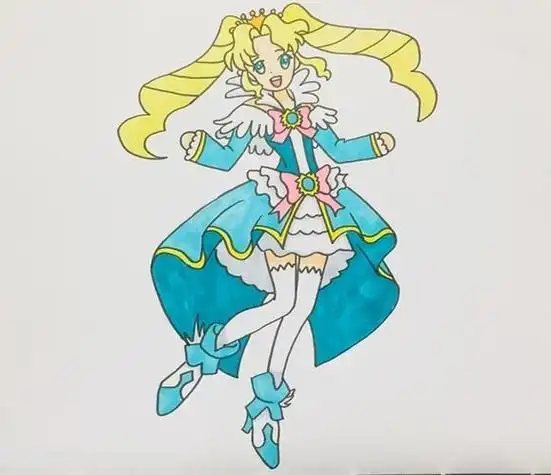 画精灵梦叶罗丽中亮彩的简笔画法儿童手绘教程叶罗丽亮彩仙子卡通简笔