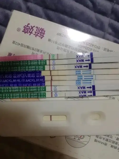 2019年6月 第一个是刚才用的排卵试纸,   剩下的都是这两天测的早早孕
