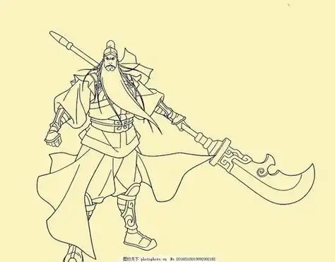 手抄报人物简笔画大全关于三国关羽的手抄报三国演义手抄报