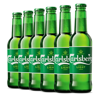 嘉士伯特醇218ml6瓶清爽小麦啤酒