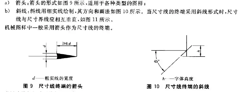 机械制图尺寸终端箭头大小的问题
